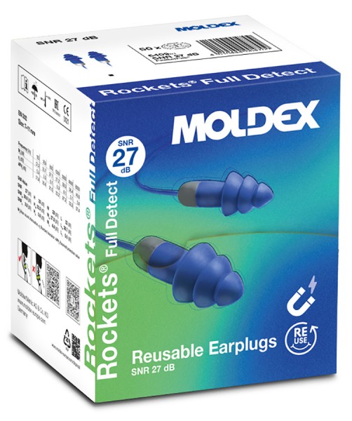 MOLDEX Detektierbare Gehörschutzstöpsel Rockets mit Kordel