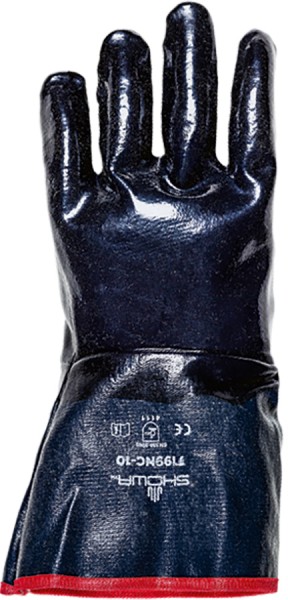 SHOWA Schutzhandschuhe 7199NC, dunkelblau, Baumwolltrikot, 30 cm