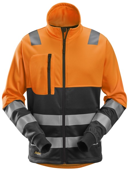 High-Vis, Jacke mit durchgehendem Reißverschluss, Warnschutzklasse 2