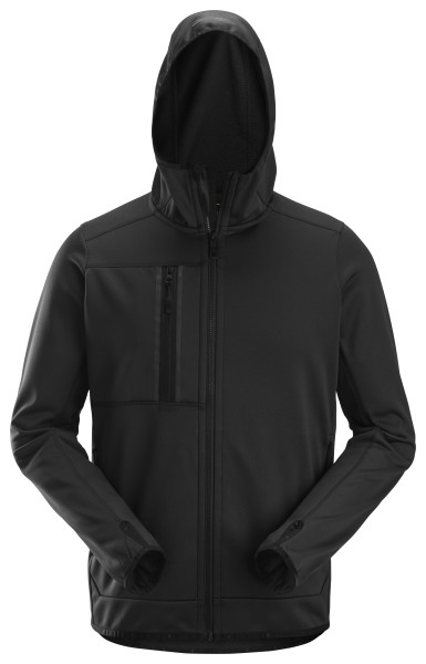 AllroundWork, Fleece-Kapuzenjacke mit durchgehendem Reißverschluss