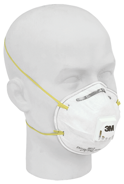 3M Einweg FFP1 Partikelmaske mit Ventil und Nasenbügel, 10er Pack