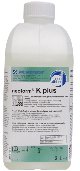 Dräger NEOFORM K PLUS – Reinigungsmittel für Atemschutz, 2 Liter