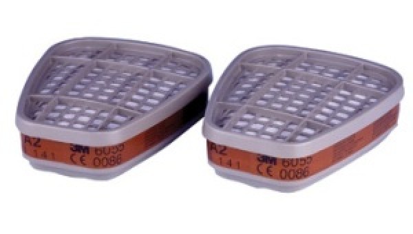 3M A2 Gasfilter 6055 braun für Serie 6000 Masken Schutz