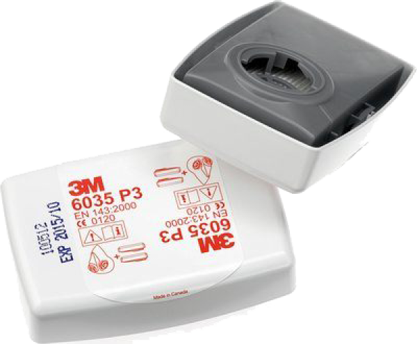 3M Partikelfilter P3 6035 für Serie 6000 Masken, weiss