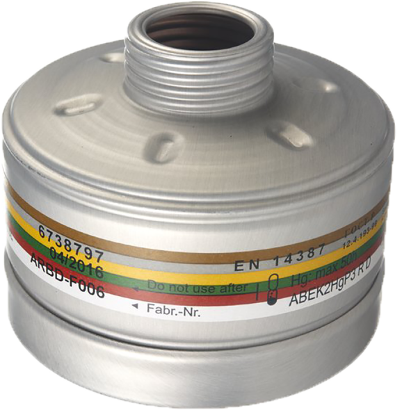 DRÄGER Kombi-Gasfilter A2B2E2K2/Hg/P3 Schutzmaskenaufsatz