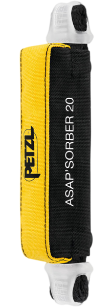 Petzl Bandfalldaempfer ASAP'SORBER 20 cm, schwarz/gelb, 50-130 kg