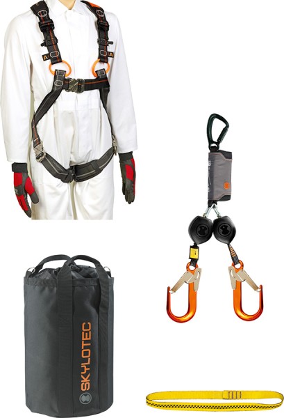SKYLOTEC Construction Fallschutz Set mit Auffanggurt, Sicherungsgerät & Materialsack