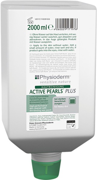 Greven Physioderm Active Pearls Plus Handreiniger 2000 ml Nachfüllflasche