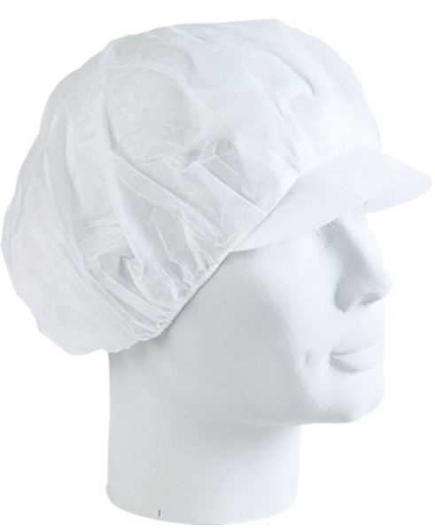 Einweg-Hygienehaube mit Schirm HYGONORM, luftdurchlässig, weiss