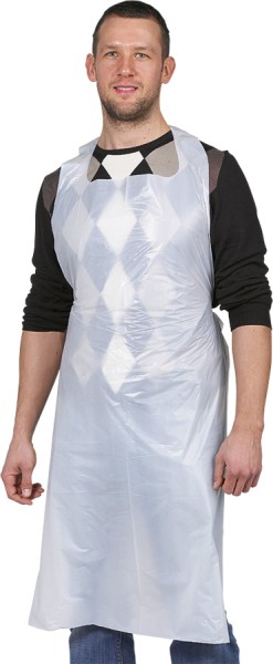 Einweg-Latzschuerze HYGOSTAR aus Polyethylen, weiss, 100 Stk.