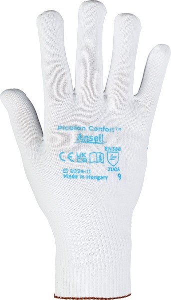 Ansell PICOLON CONFORT Schutzhandschuhe mit PVC-Noppen, weiss