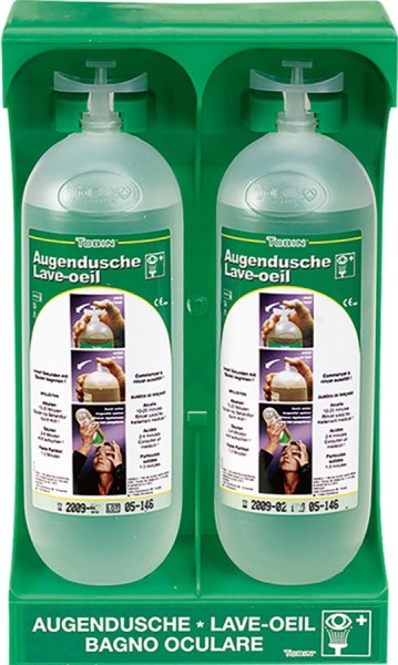 Augenspuelstation TOBIN mit 2 x 1 l steriler Kochsalzloesung