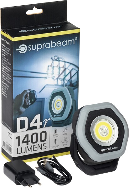 SUPRABEAM D4R Arbeitslampe mit Flut- und Spotlicht, 1400 Lumen