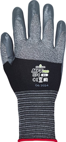 SHOWA MFT PRO 374 Schutzhandschuhe grau Nitrilbeschichtung