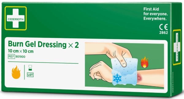 CEDERROTH Brandwunden Gelkompressen 2er Pack 10x10 cm