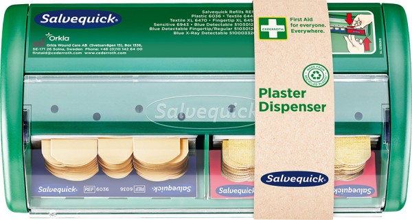 CEDERROTH Heftpflasterspender mit 2 Ersatzpackungen, Nr. 490700
