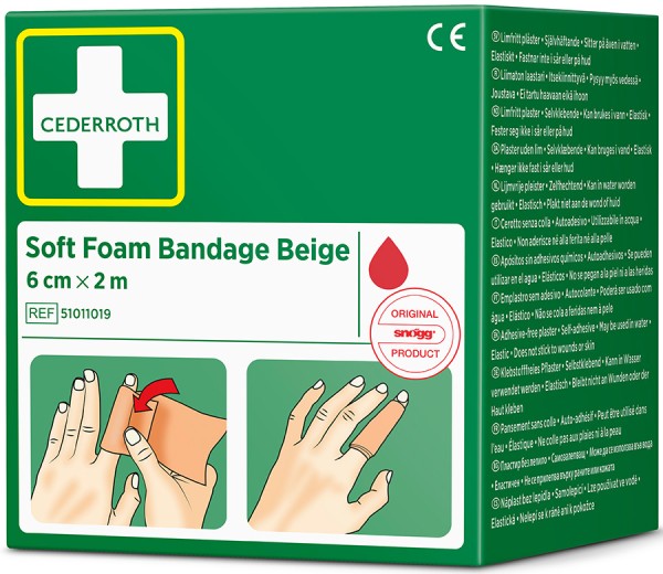 CEDERROTH Soft Foam Spezialverband 6 cm x 2 m, latexfrei