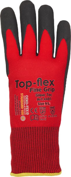 Resista Schutzhandschuhe TOP-FLEX, rot, Nitrilbeschichtung, elastisch
