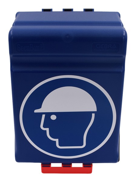 GEBRA Aufbewahrungsbox Maxi mit Schutzhelm-Symbol, blau/schwarz