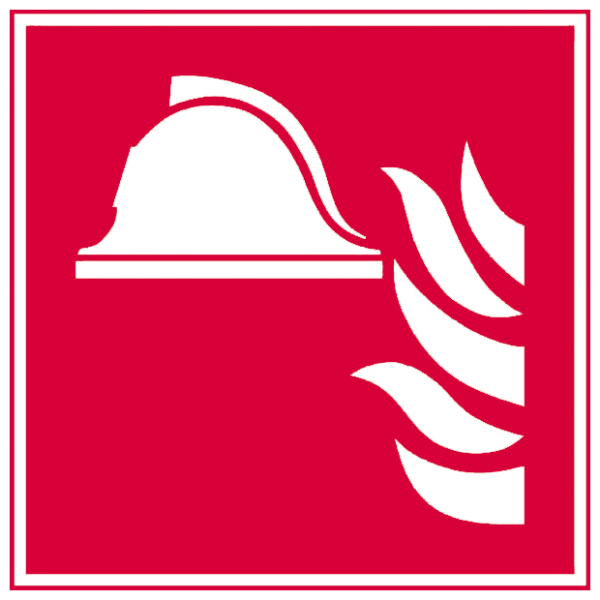 Brandschutzschild 150x150 mm, nachleuchtend, Brandbekämpfungsmittel