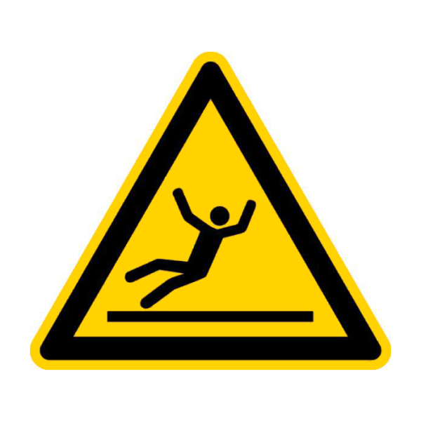 Rutschgefahr Warnschild 100 mm selbstklebende Folie