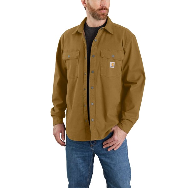 Rugged Flex™ Relaxed Fit Canvas Fleece-Lined Shirt Jac