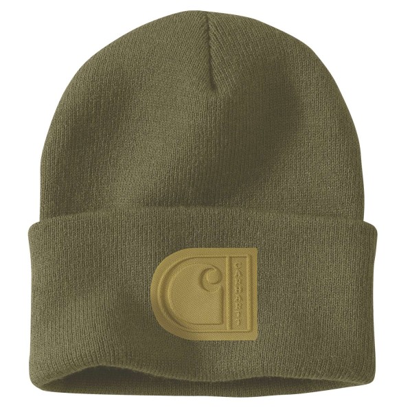 Knit Cuffed C Patch Beanie