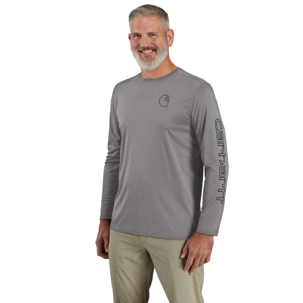 Carhartt Force Sun Defender™ Relaxed LS Logo T-Shirt