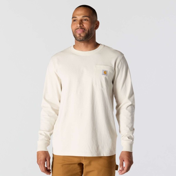 Relaxed Fit Heavyweight Long-Sleeve Pocket Outdoor Graphic T-Shirt