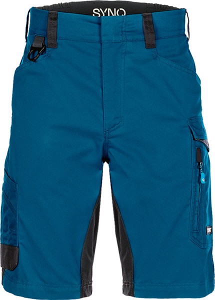 SYNQ SQOPE Shorts petrolblau Schwarz mit Stretch Cordura-Einsätzen